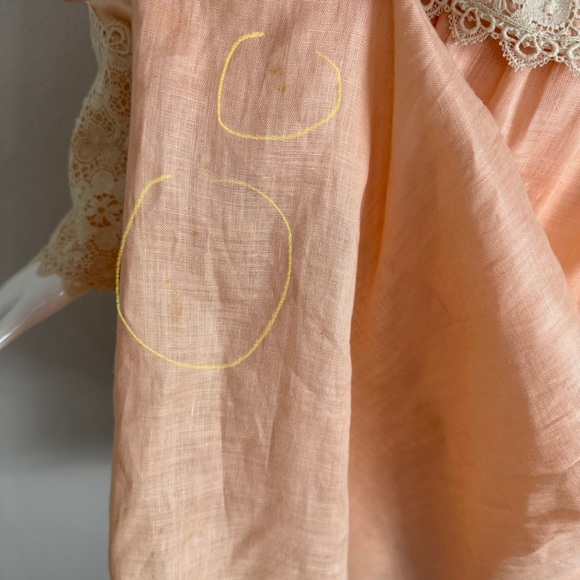 Vintage 1980s LORRIE KABALA Victorian 2pc Lace Linen Set, Juliet Sleeves Size 8 - Picture 13 of 16